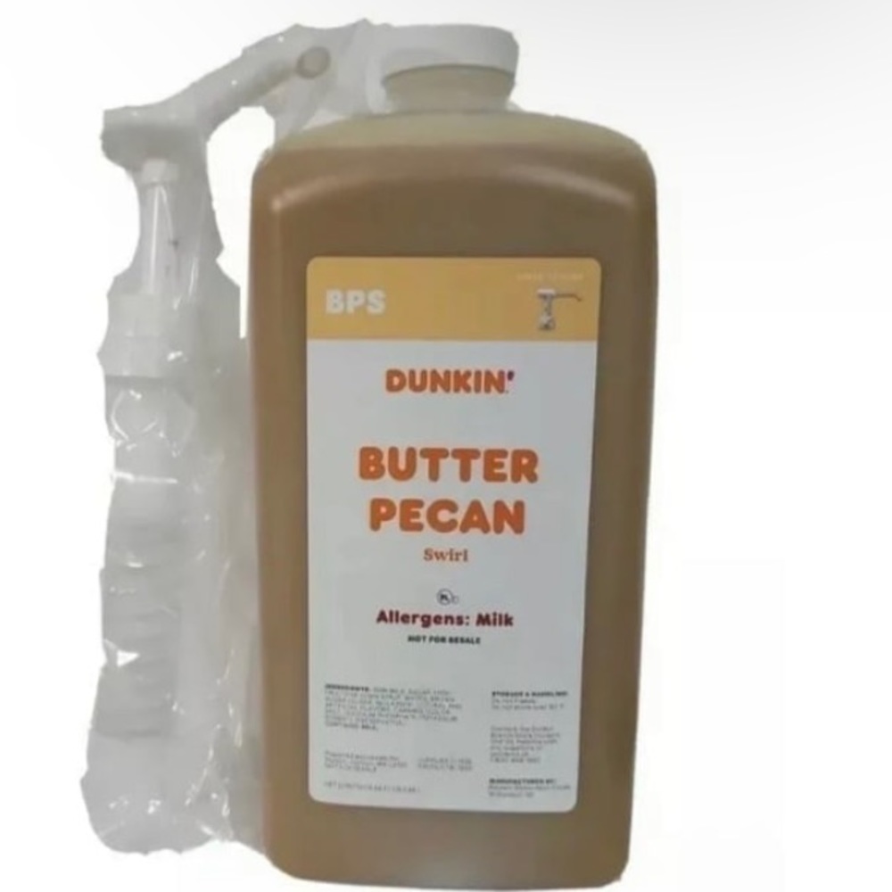 NEW, DUNKIN DONUTS, BUTTER PECAN SWIRL SYRUP